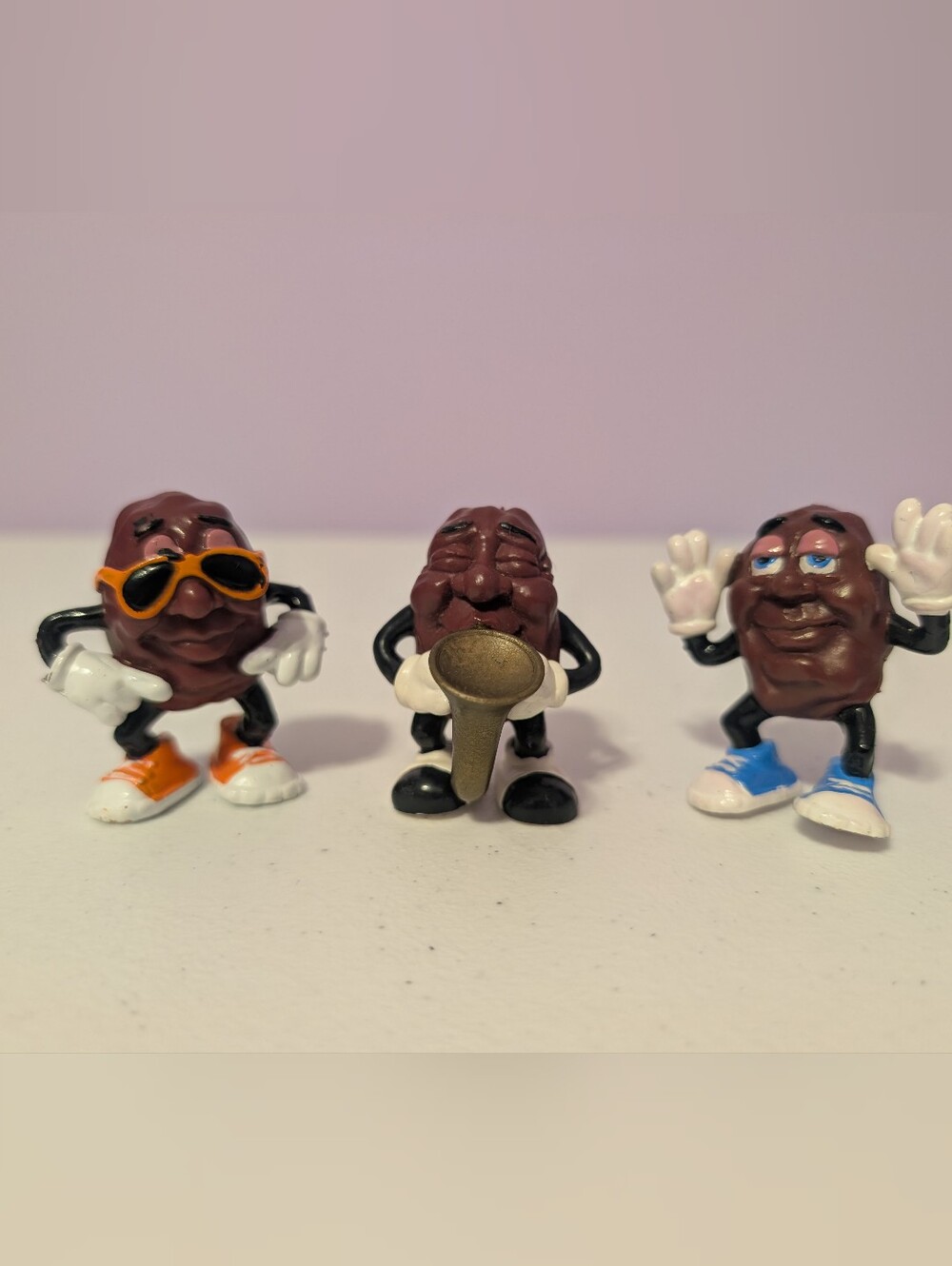 Lot Of 3 Vintage California Raisins Figures - 1987